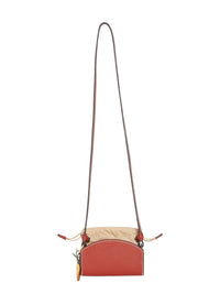 Petit sac pochette Cecilya à bandoulière en cuir - Burnt Henna