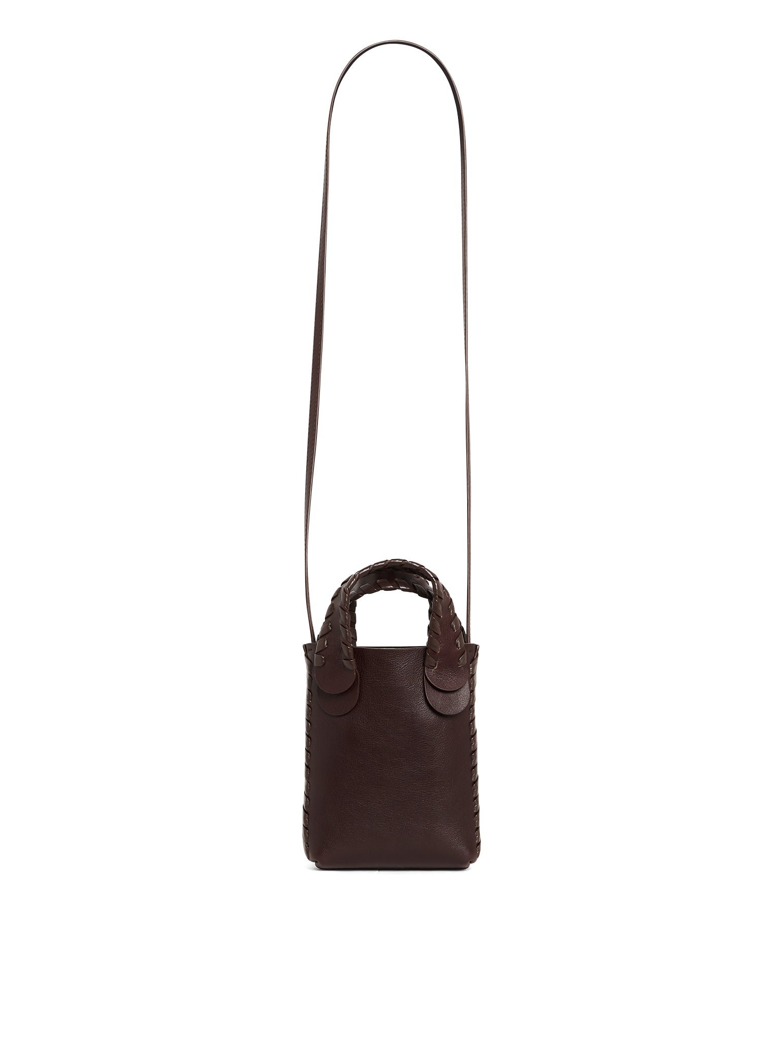 Pochette pour téléphone Mony en cuir - Bold Brown