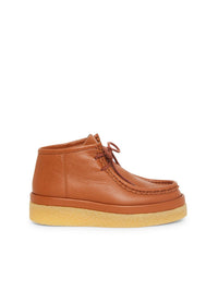 Boots à laçets Jamie en cuir - Caramelo