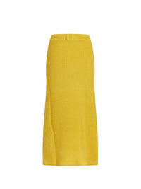 Jupe longue en cachemire - Joyful Yellow