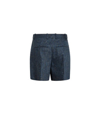 Short en tweed de laine moucheté clair - Dusky Blue