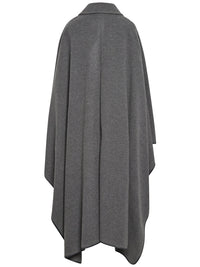 Manteau en soie et cachemire recyclé - Noir Nacré