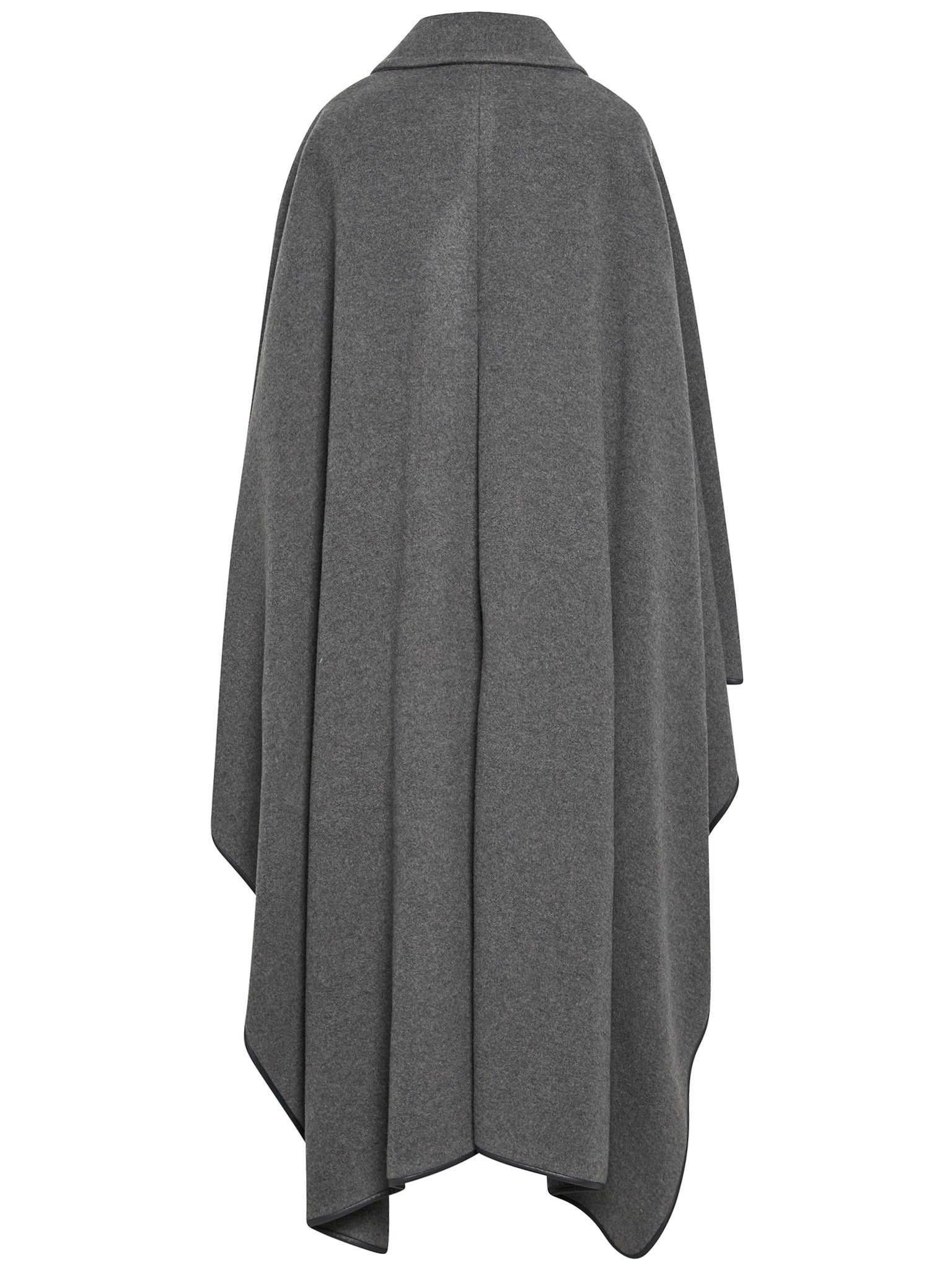 Manteau en soie et cachemire recyclé - Noir Nacré