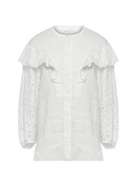 Top en voile de lin doux - Lait Iconique