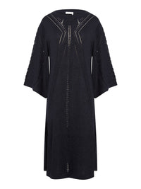 Robe manches 3/4 en laine - Ink Navy