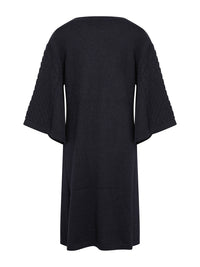 Robe manches 3/4 en laine - Ink Navy