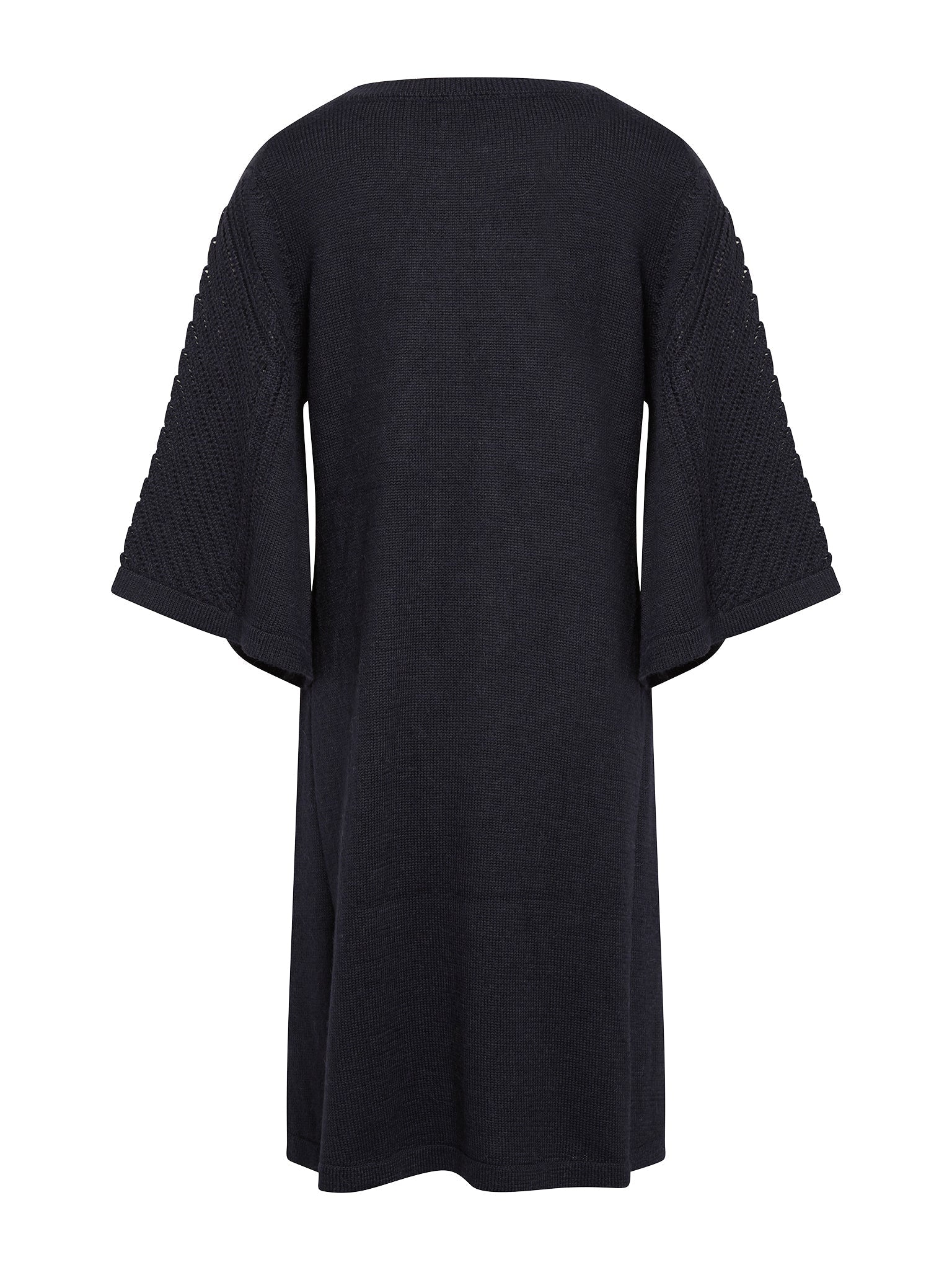 Robe manches 3/4 en laine - Ink Navy