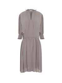 Robe courte à col volanté - Grizzled Purple