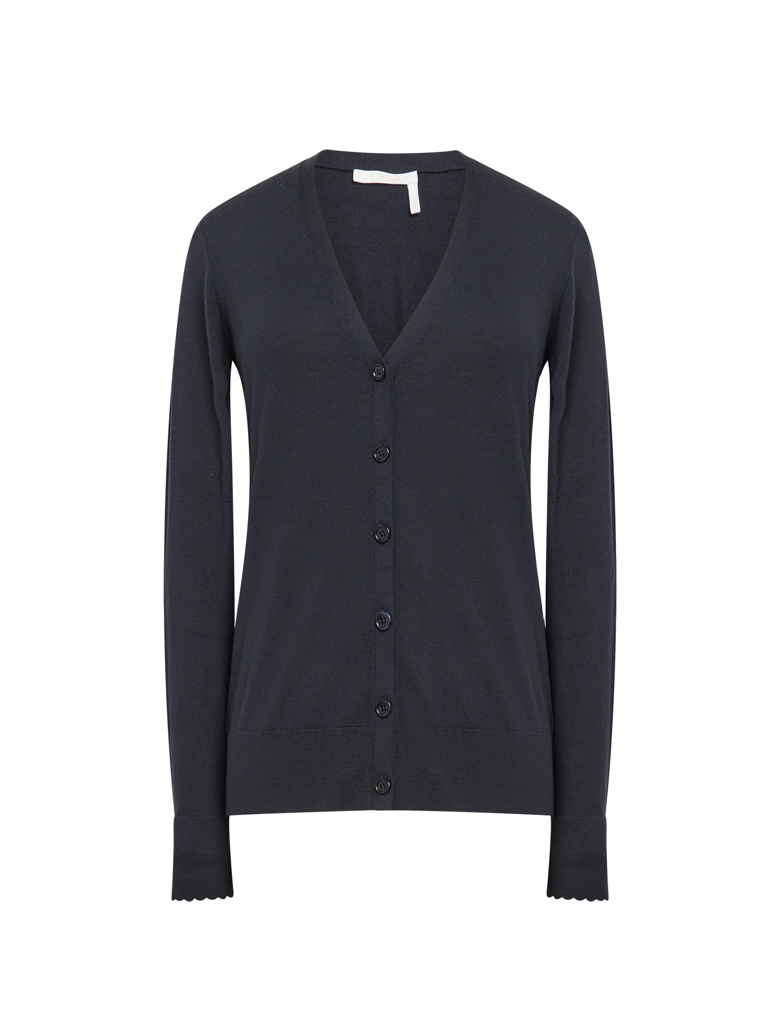 Cardigan slowool en laine - Marine