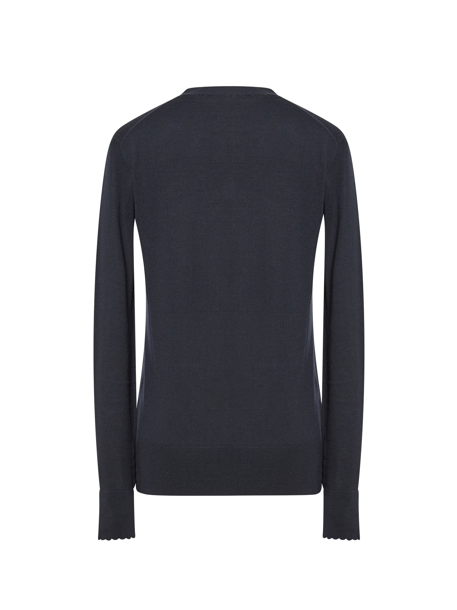 Cardigan slowool en laine - Marine