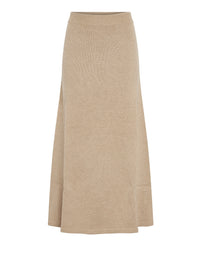 Jupe en cachemire recyclé - Beige Paille