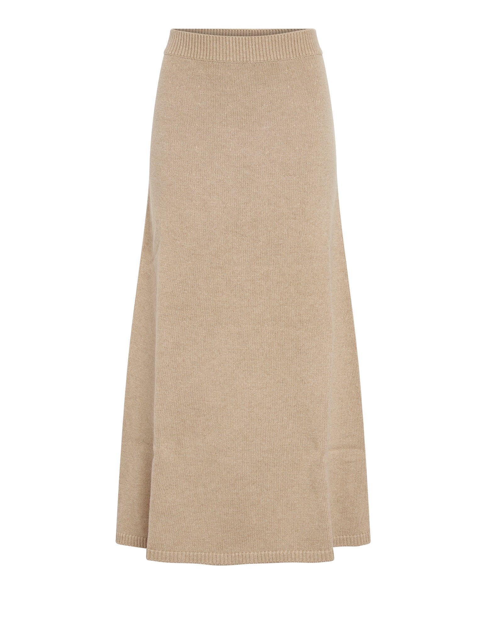 Jupe en cachemire recyclé - Beige Paille