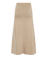 Jupe en cachemire recyclé - Beige Paille