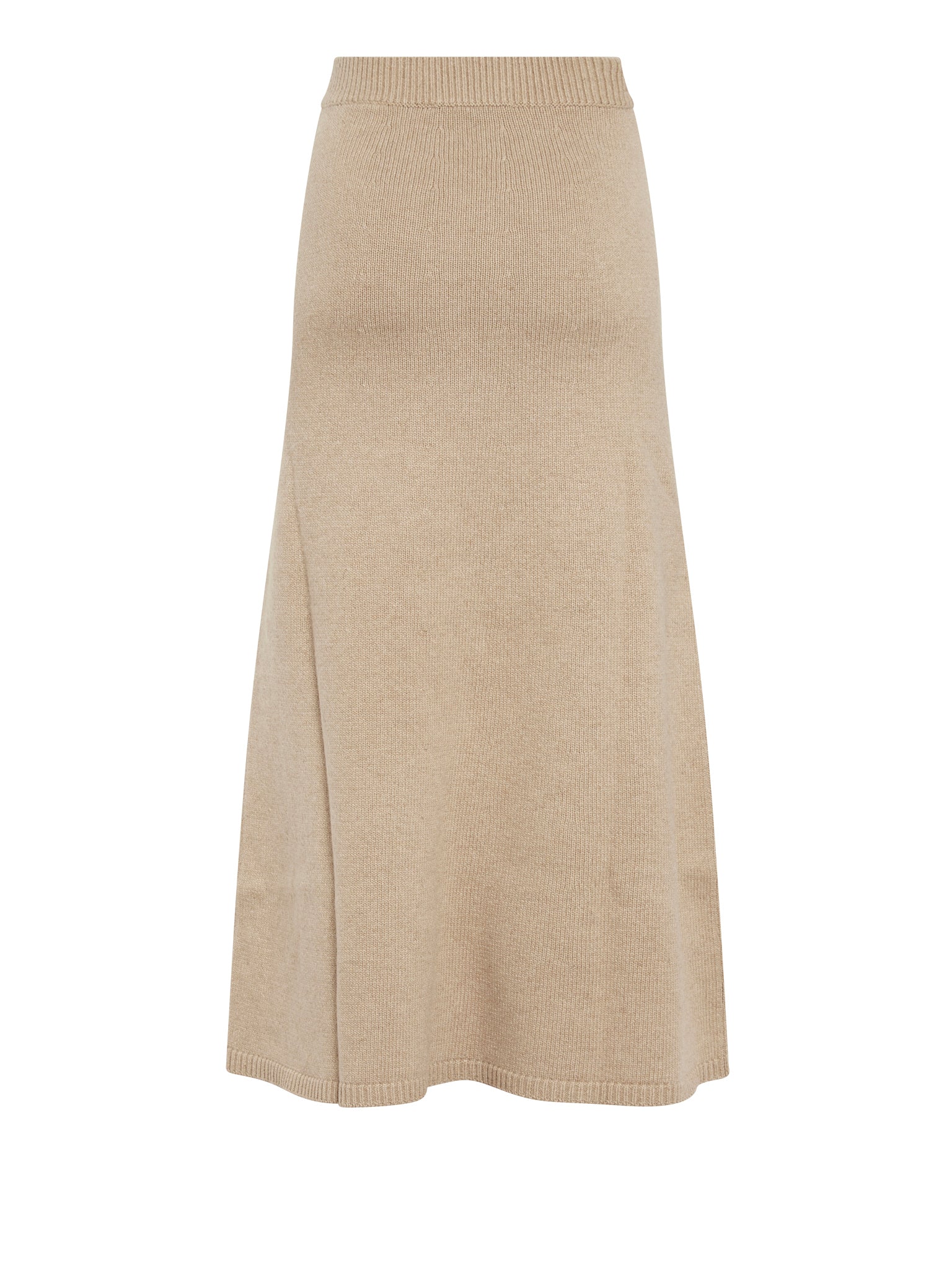Jupe en cachemire recyclé - Beige Paille
