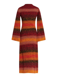 Robe en cachemire dégradée - Sunset Orange