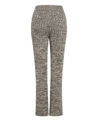Pantalon en maille de tweed de cachemire recyclé - Noir