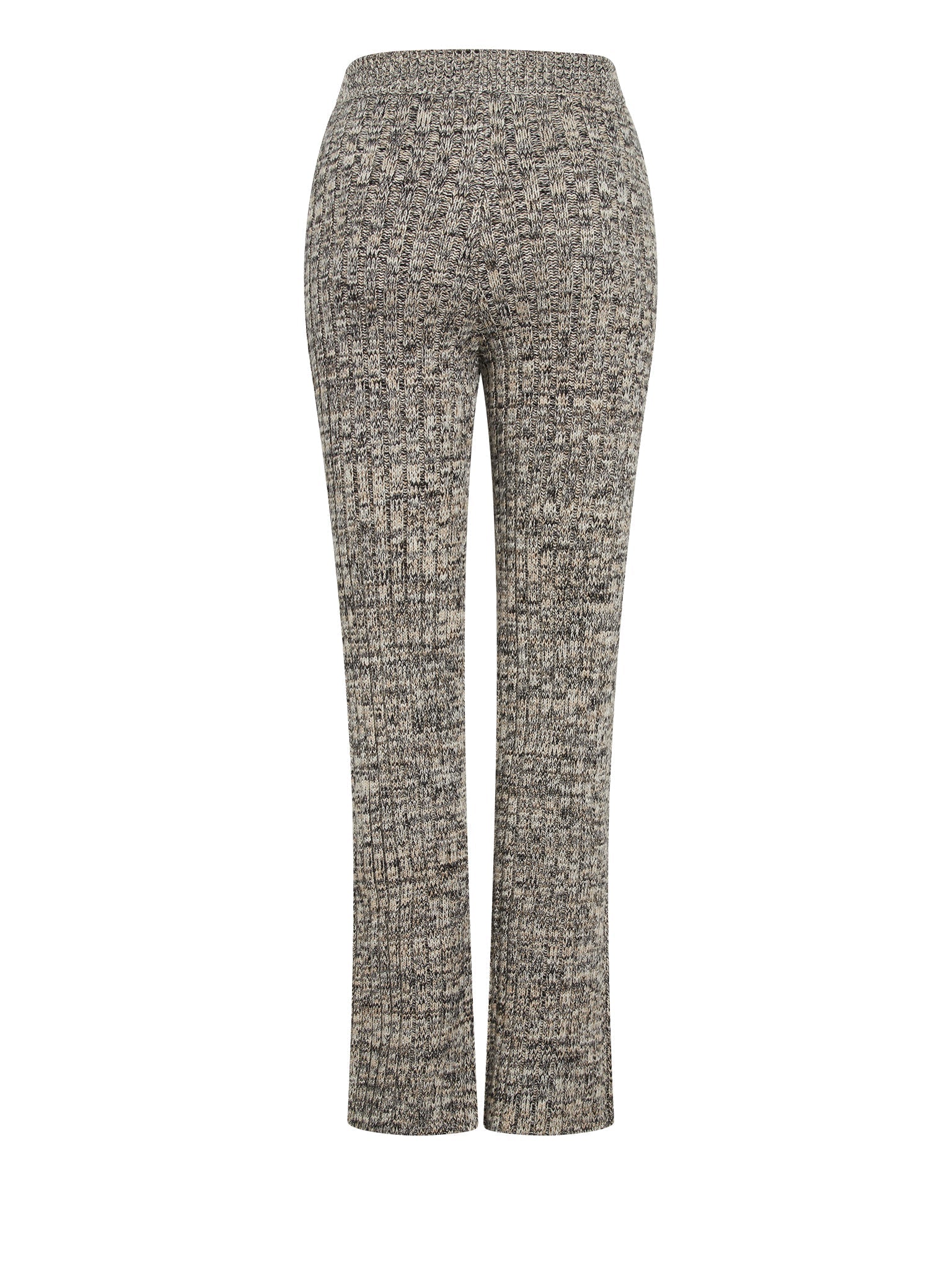 Pantalon en maille de tweed de cachemire recyclé - Noir
