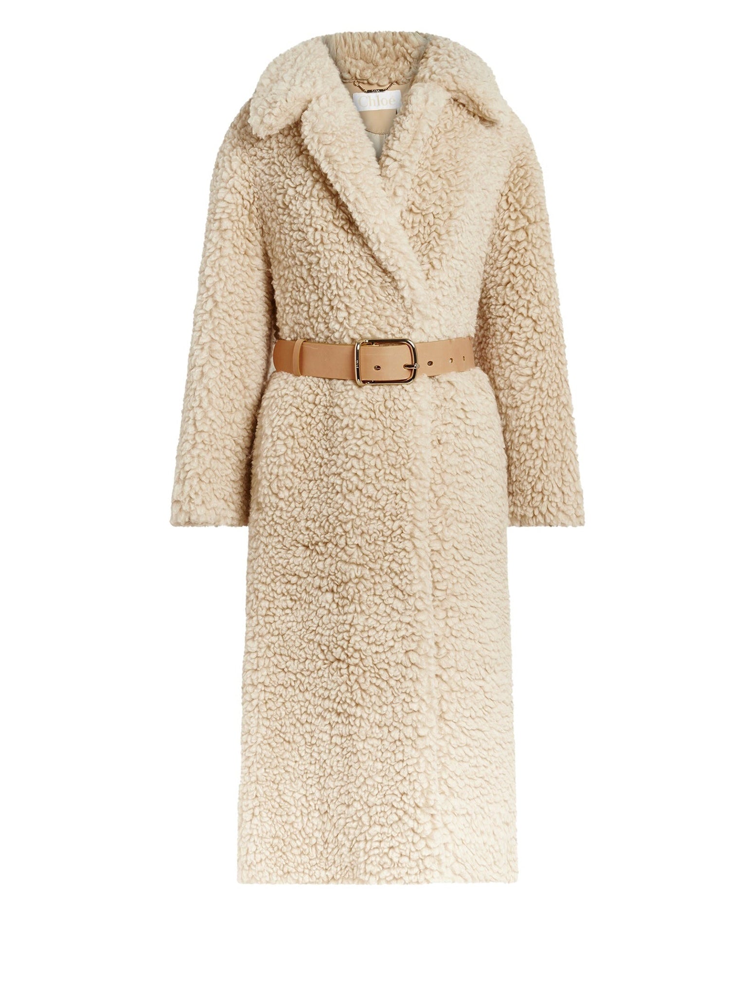 Manteau ceinturé en laine - Soften Brown