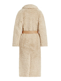 Manteau ceinturé en laine - Soften Brown