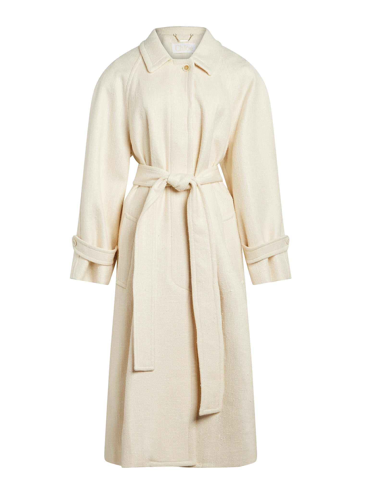 Manteau en toile de cachemire et de laine de soie - Lait de Coco