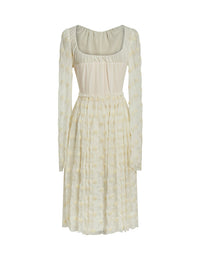 Robe étoile brodée en mousseline de soie légère - Iconic Milk