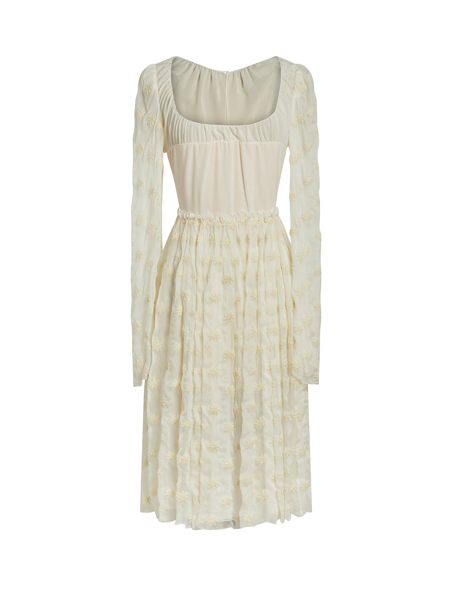 Robe étoile brodée en mousseline de soie légère - Iconic Milk