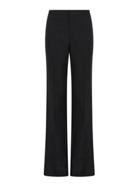 Pantalon évasé à pince en laine - Black