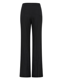 Pantalon évasé à pince en laine - Black