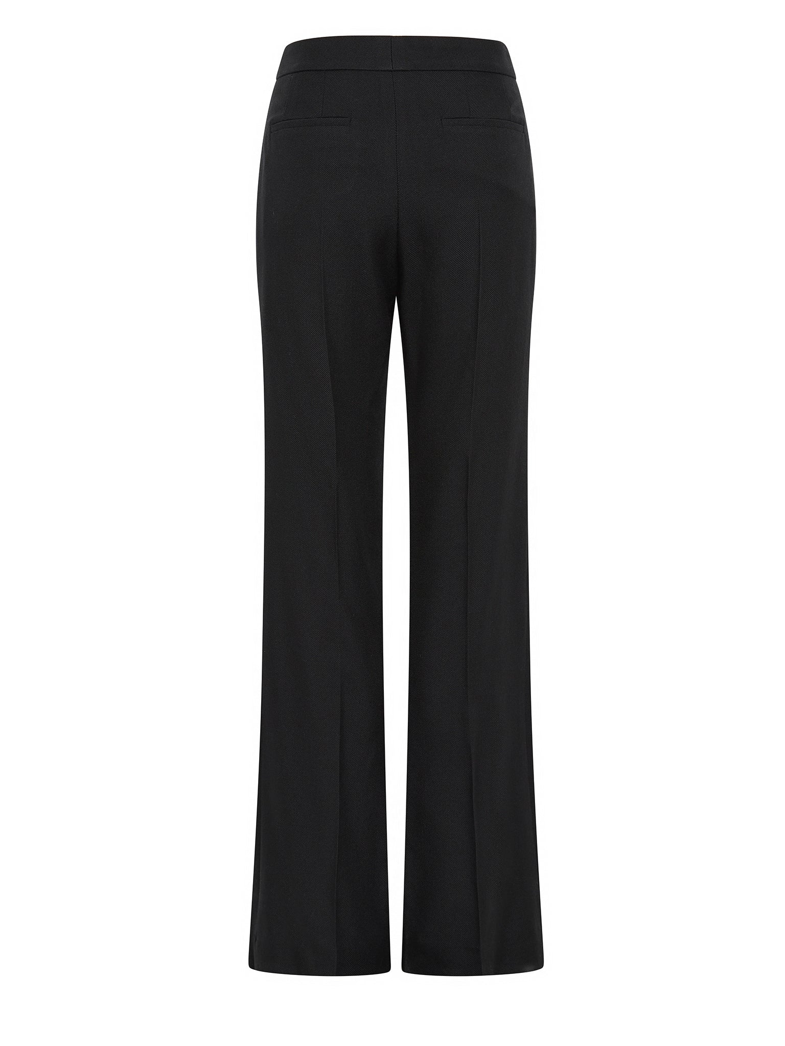 Pantalon évasé à pince en laine - Black
