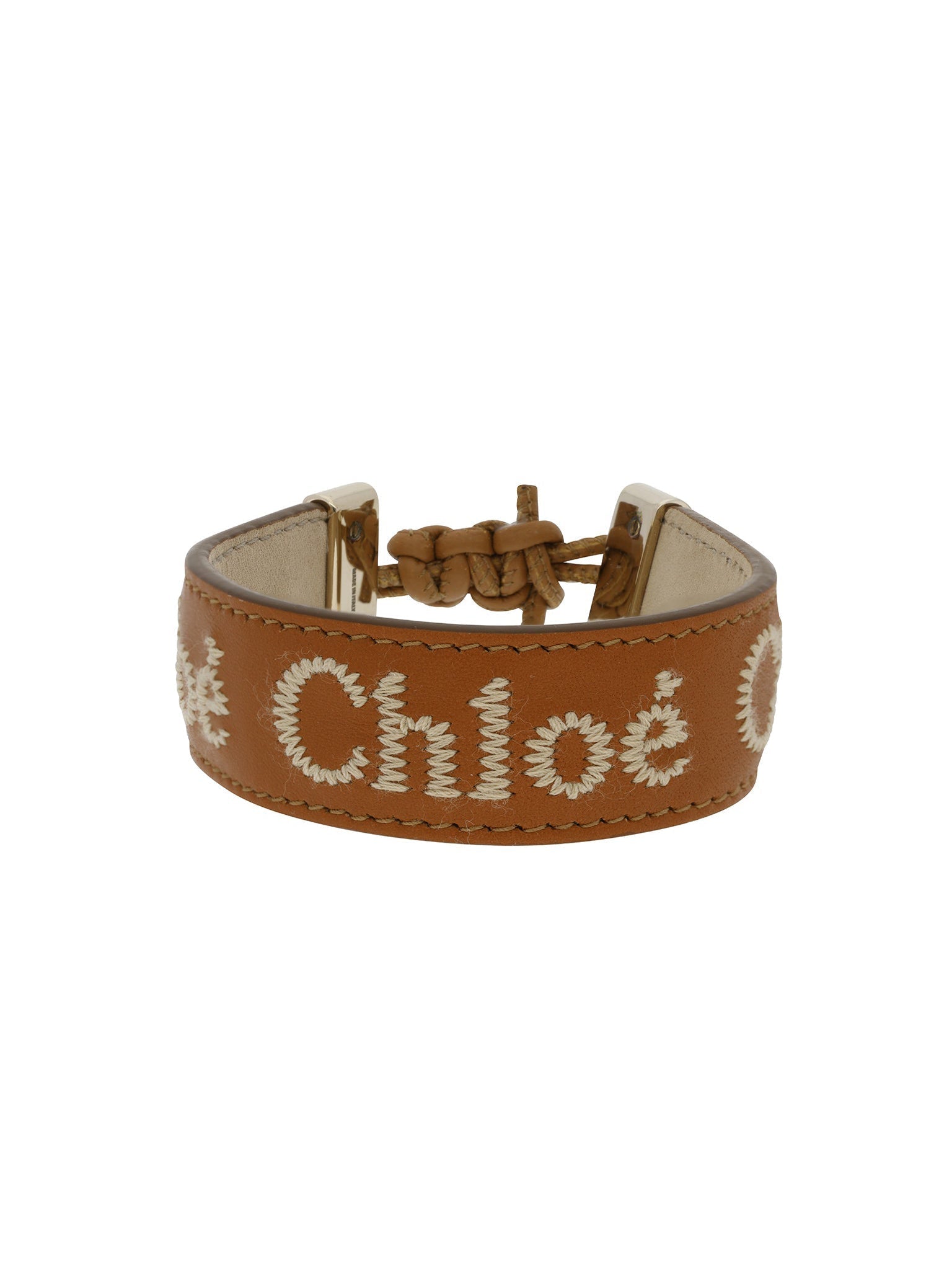 Braçelet Woody en cuir - Caramello