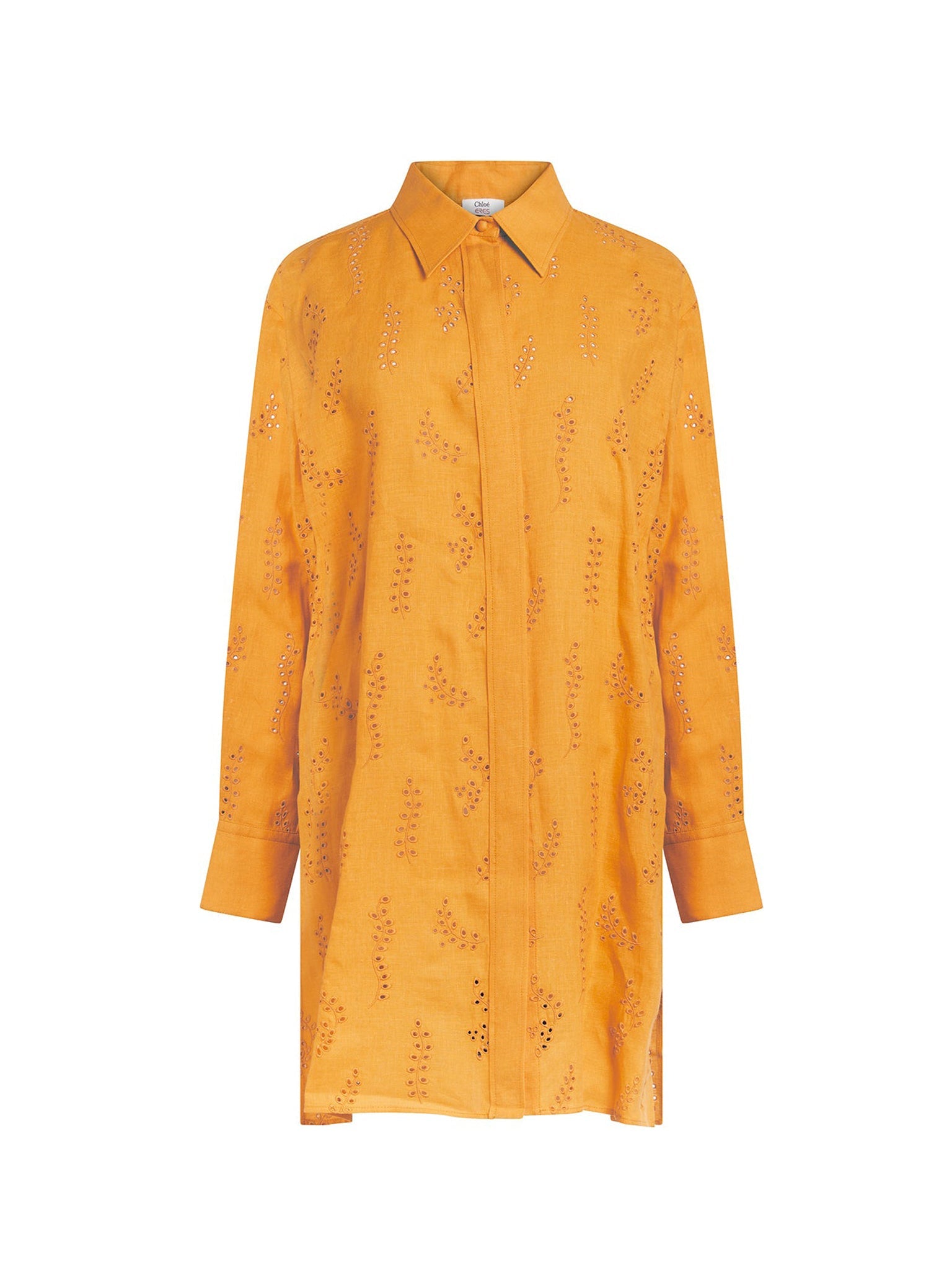 Top en lin avec broderie anglaise - Dark Honey