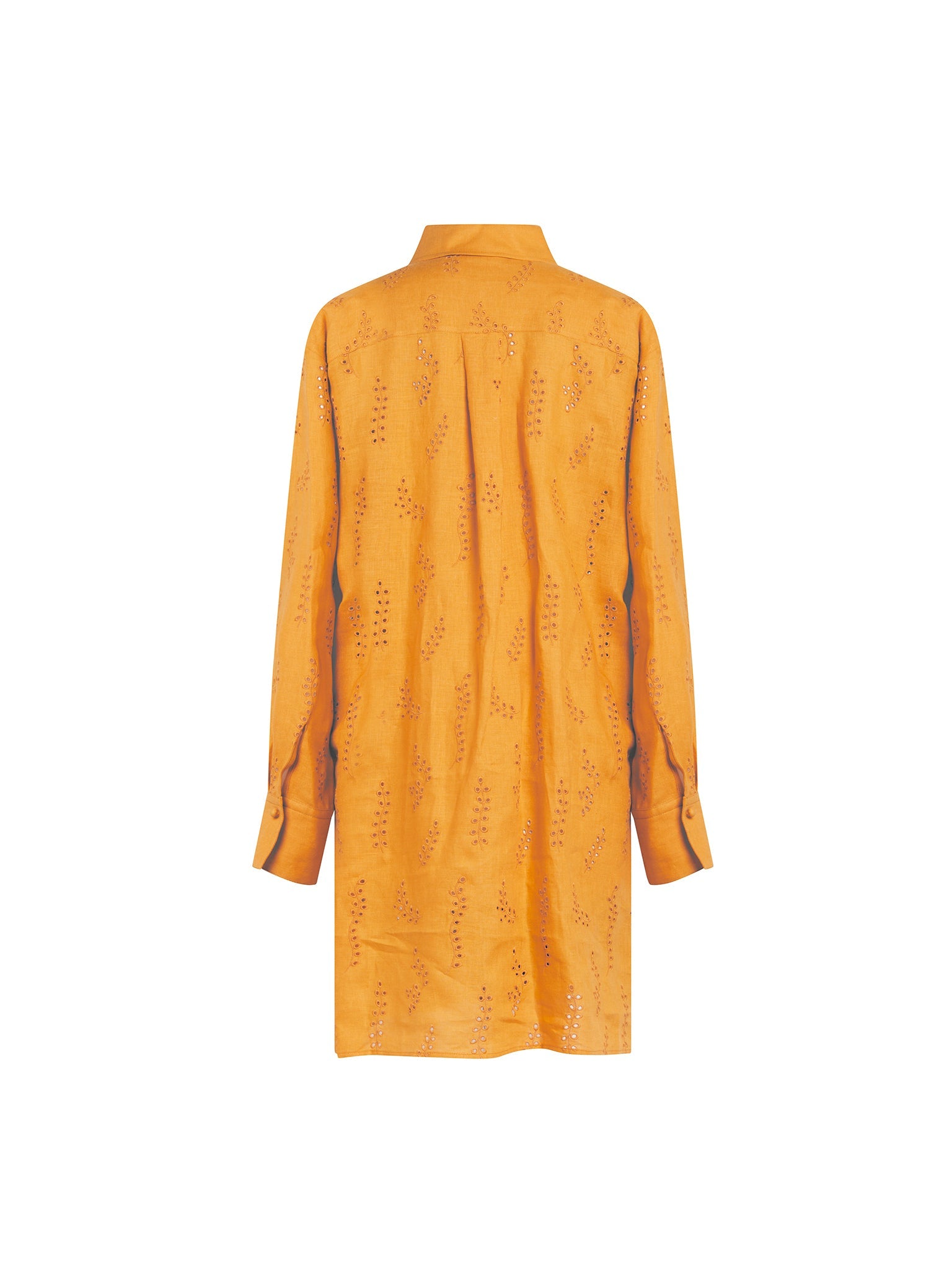 Top en lin avec broderie anglaise - Dark Honey
