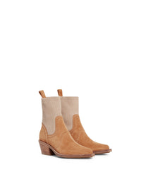 Bottines Nellie en cuir suédé - Brun Tranquille