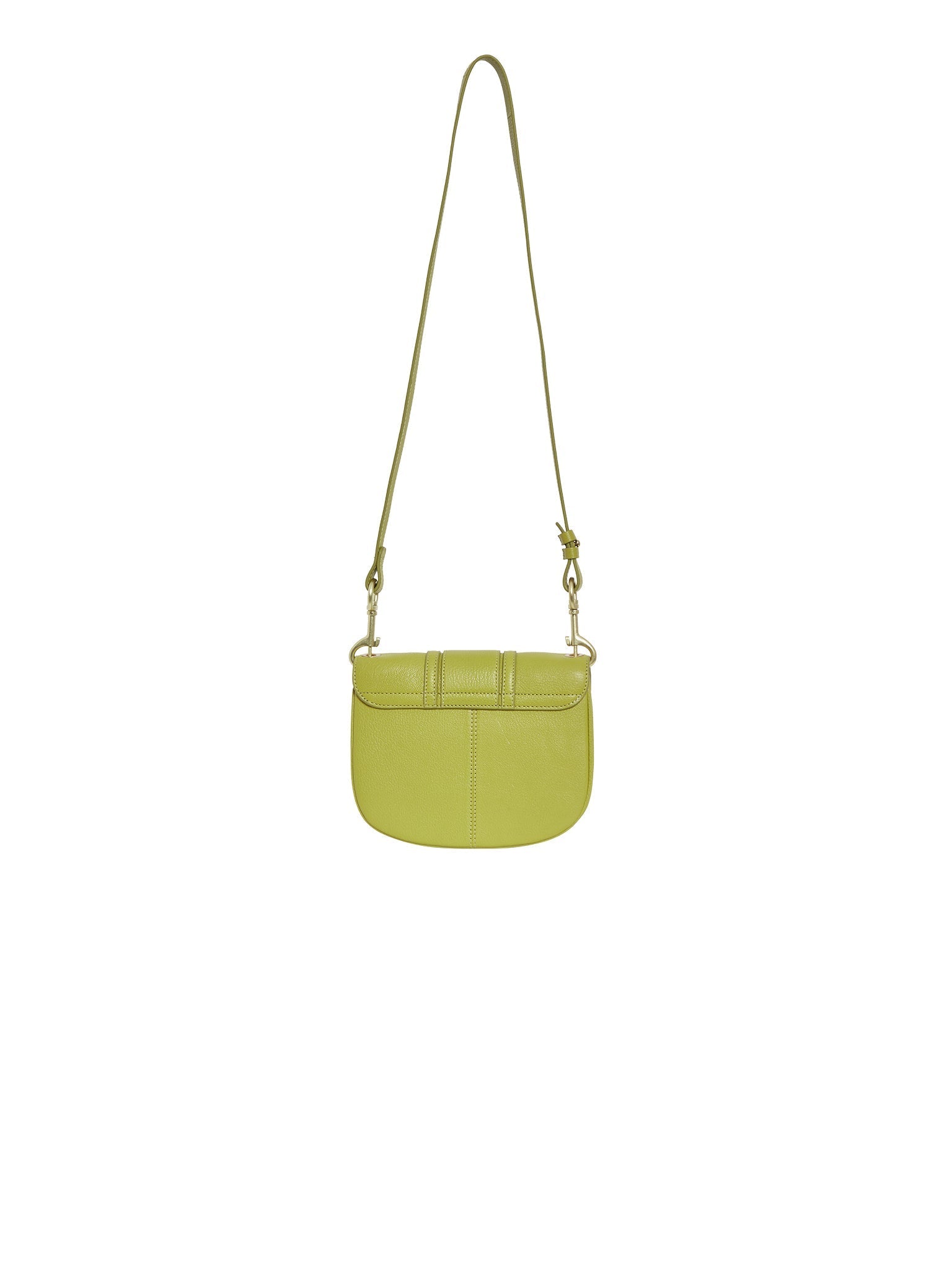Sac Hana à bandoulière en cuir grainé - Olive Clair
