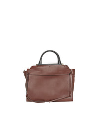 Sac de voyage Steph double en cuir - Chocolat