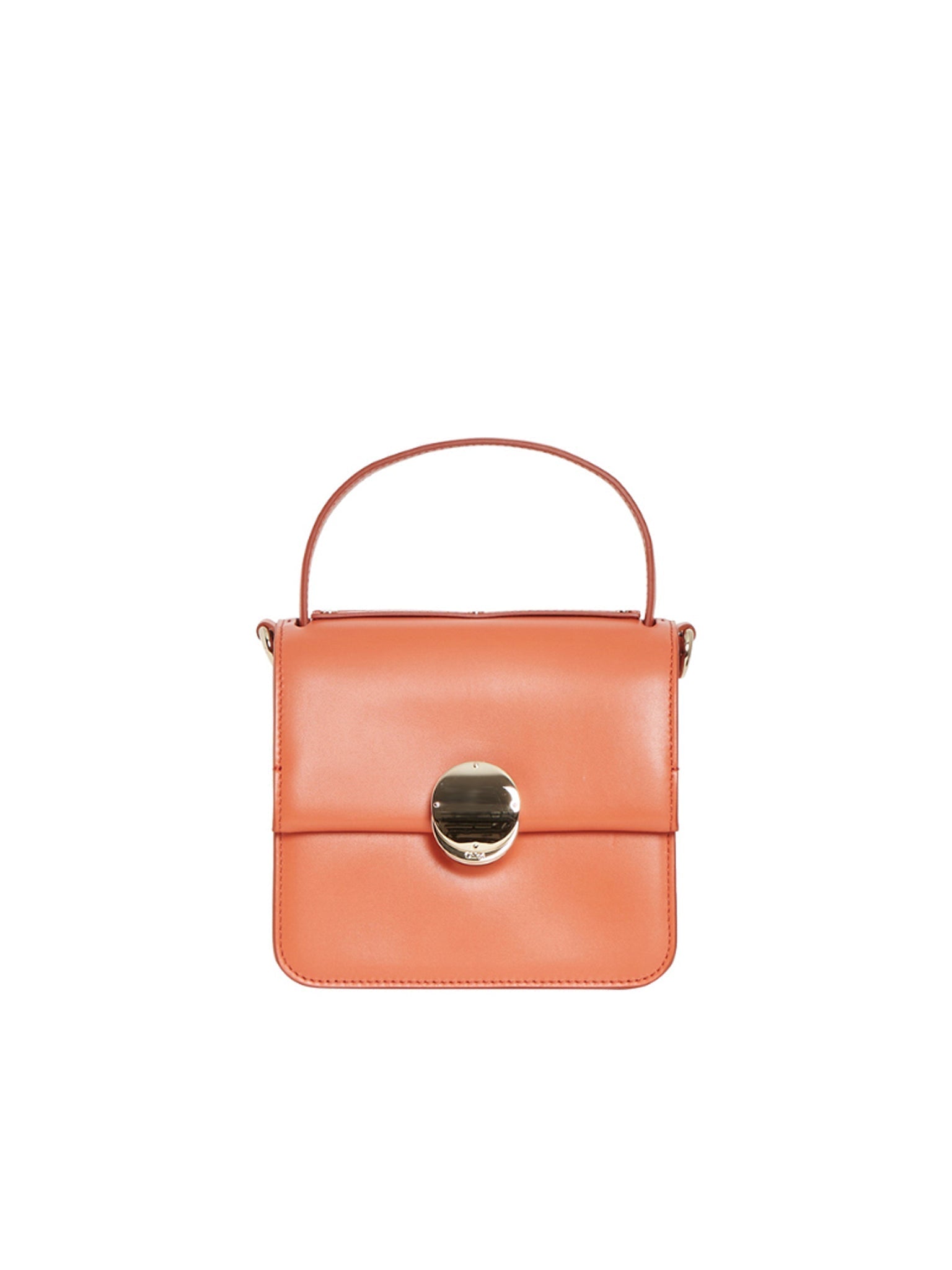 Petit sac à main Penelope en cuir - Orange Fauve