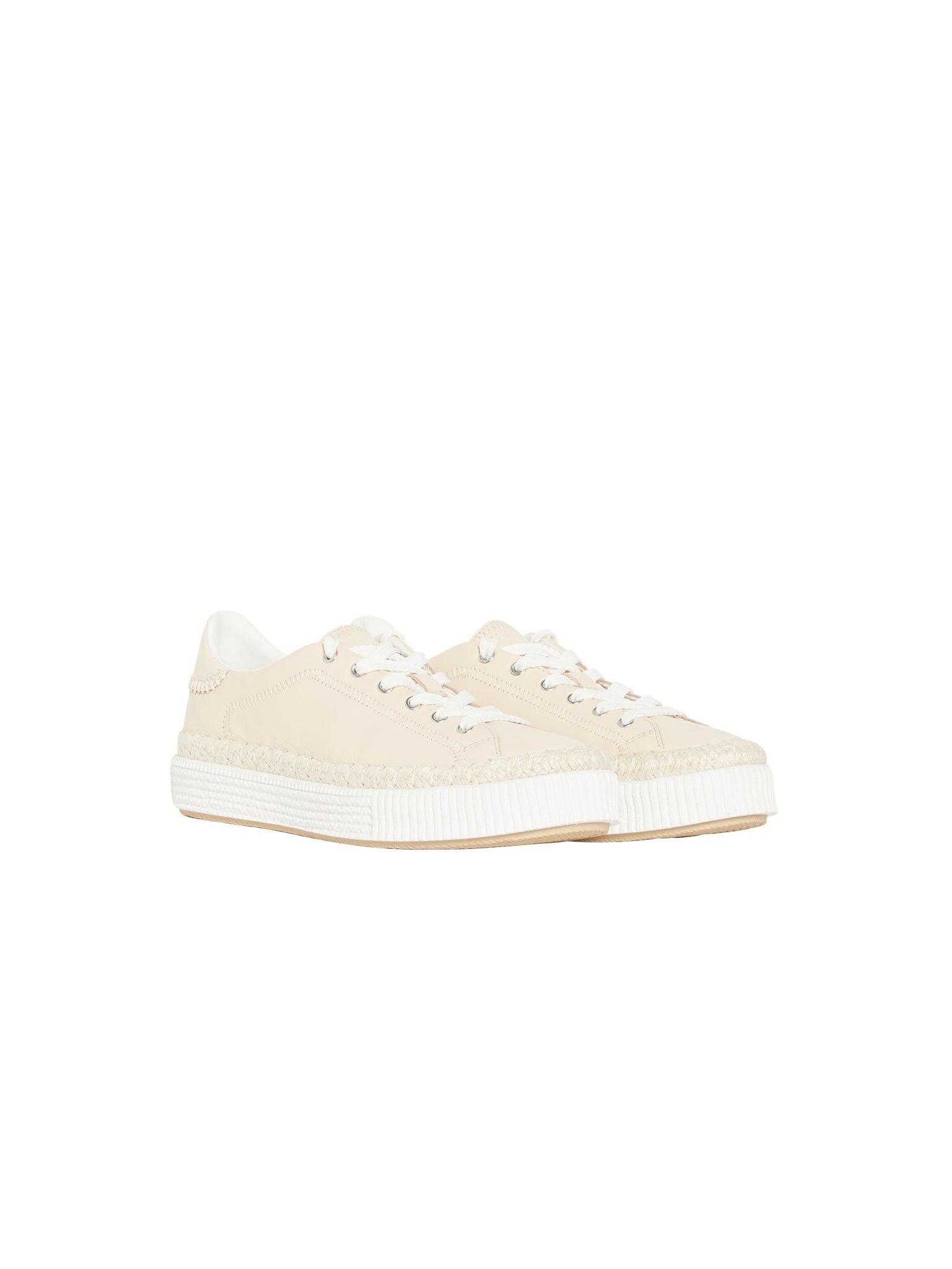 Sneakers Telma en cuir nappa doux - Nude