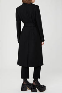 Manteau long en laine - Noir