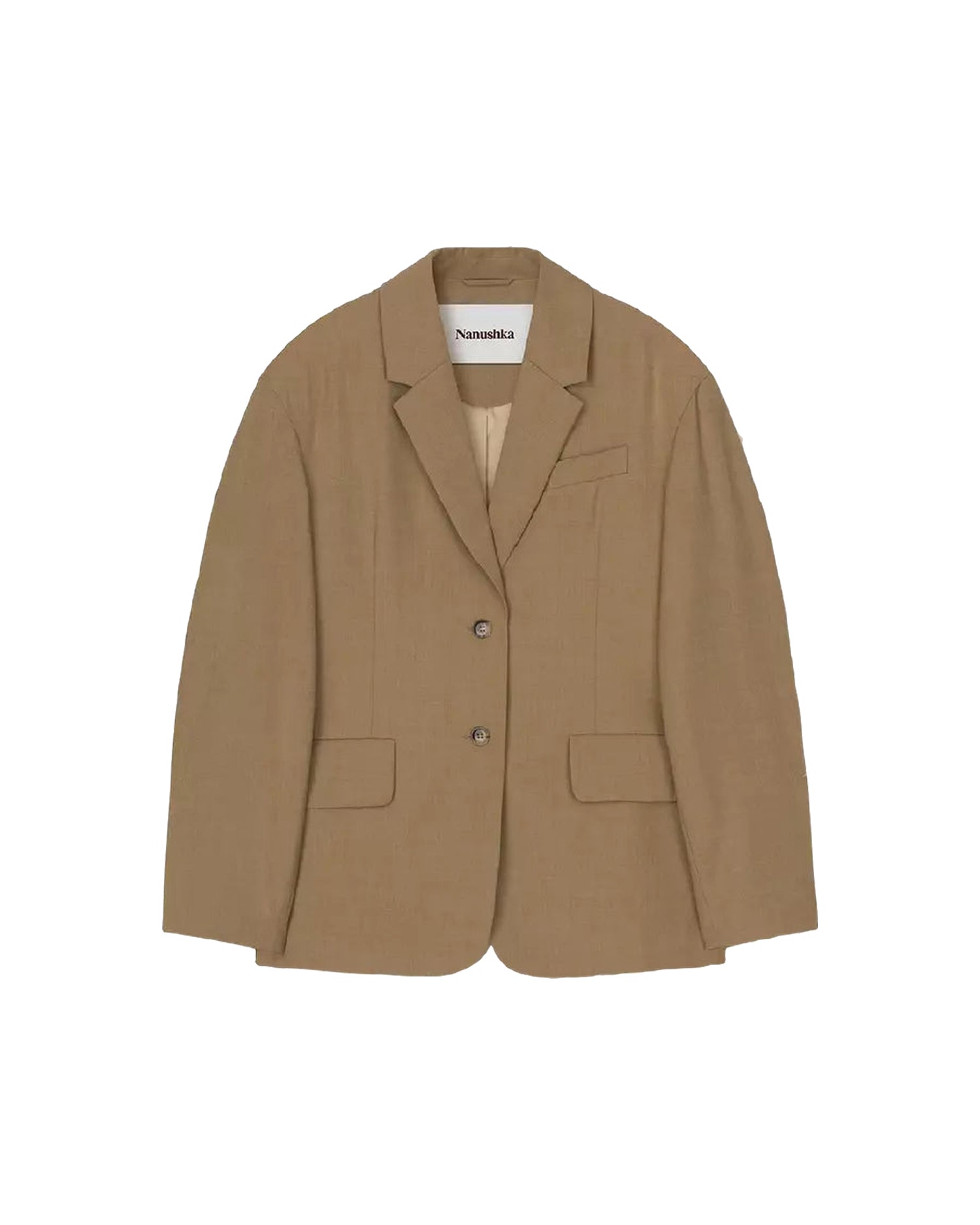 Veste blazer Merrit en laine - Taupe