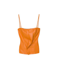 Bustier Kya ajusté à volants - Orange