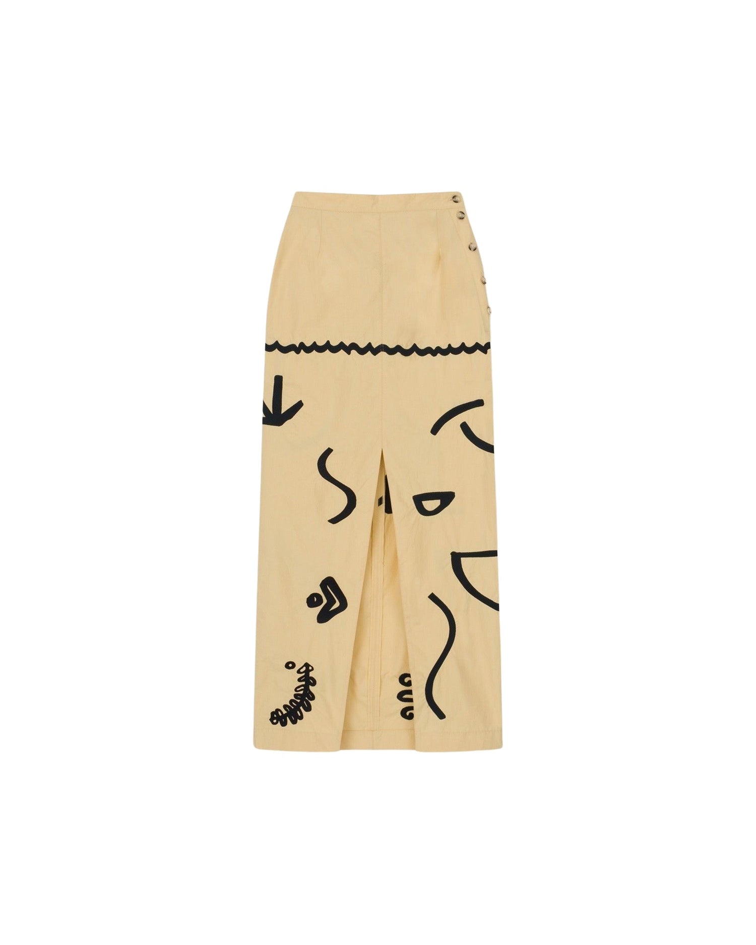 Jupe Marjo brodée - Vintage Creme