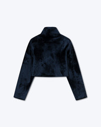 Top Rina à col cheminée en tricot velours - Navy