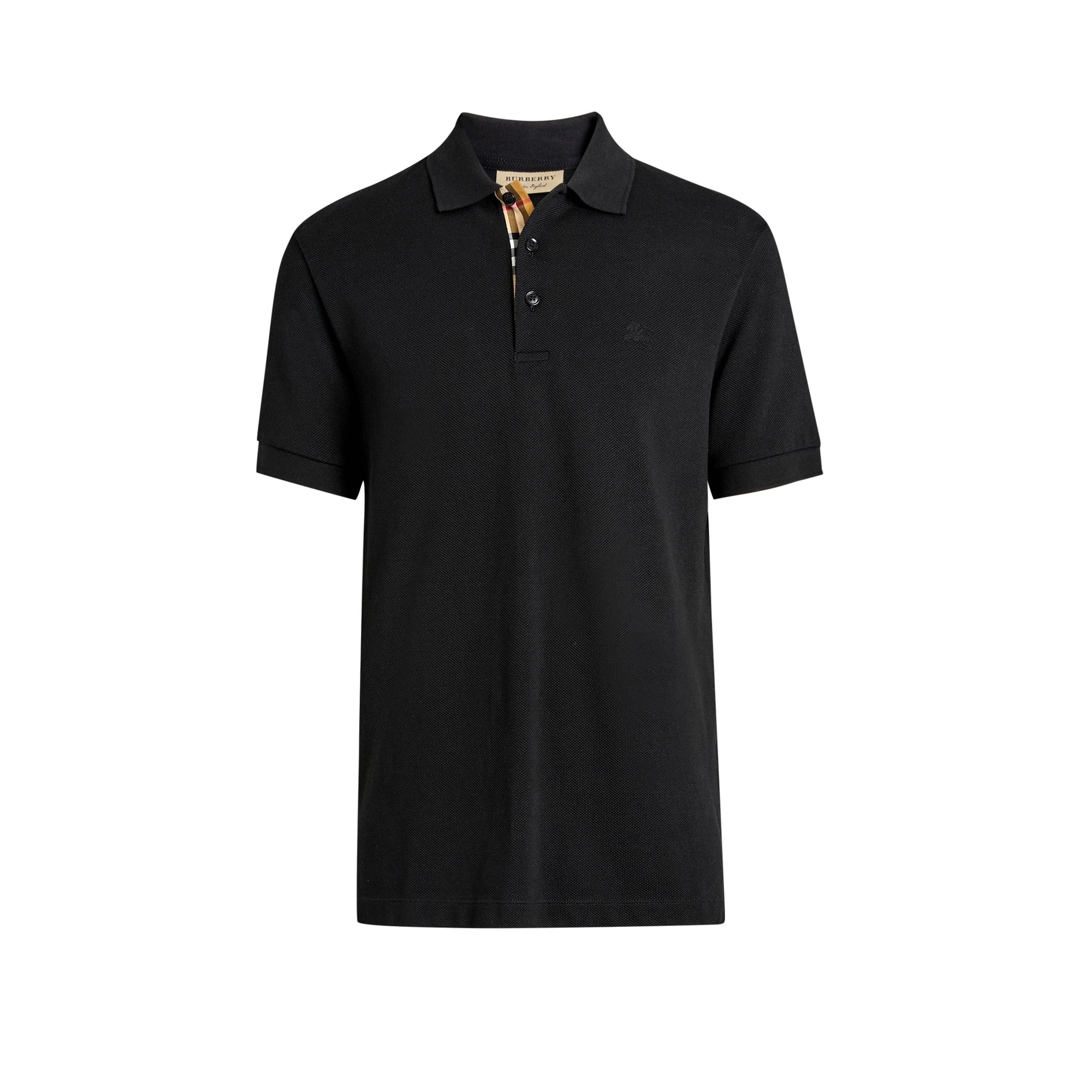 Polo à motif check - Black