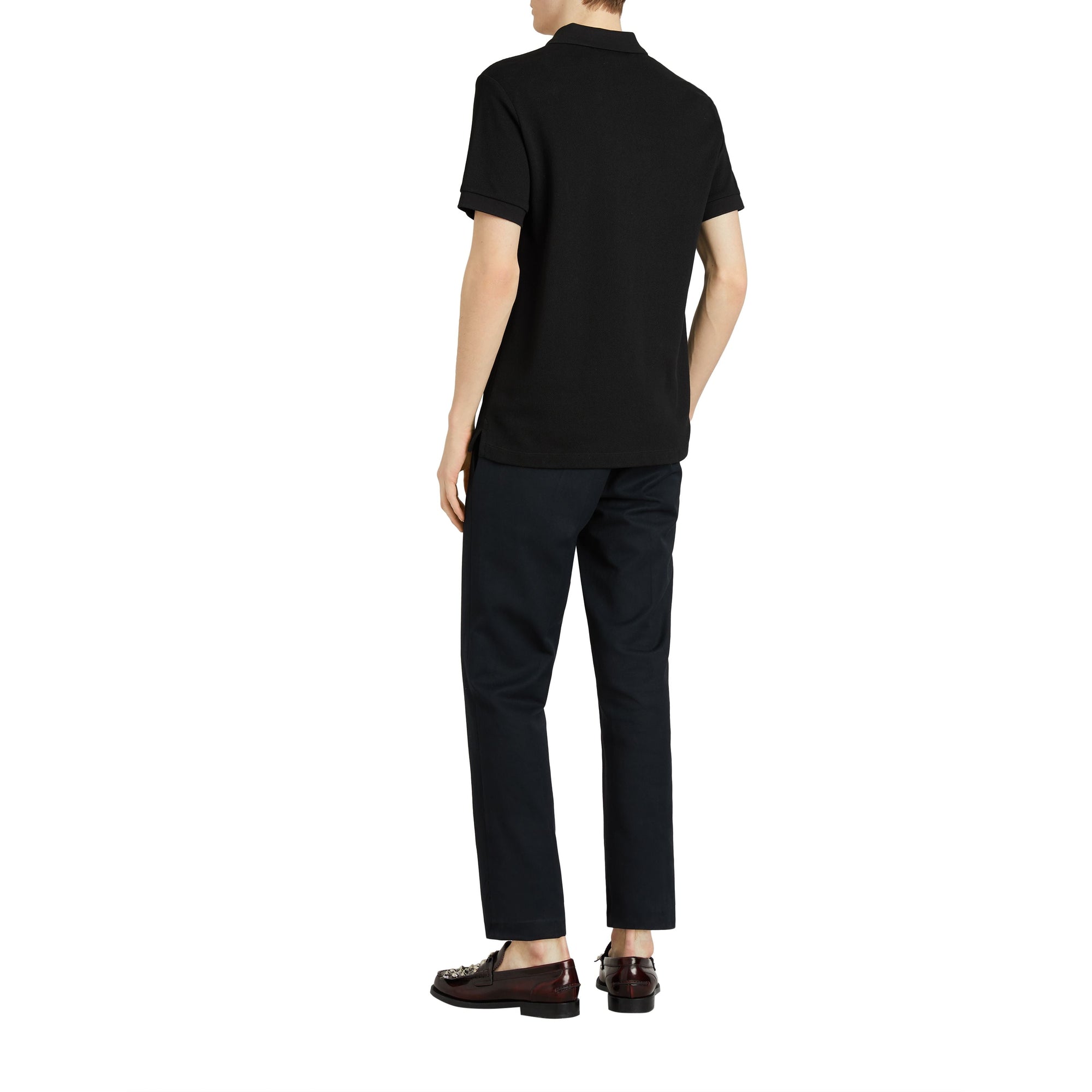 Polo à motif check - Black