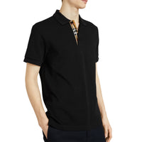Polo à motif check - Black