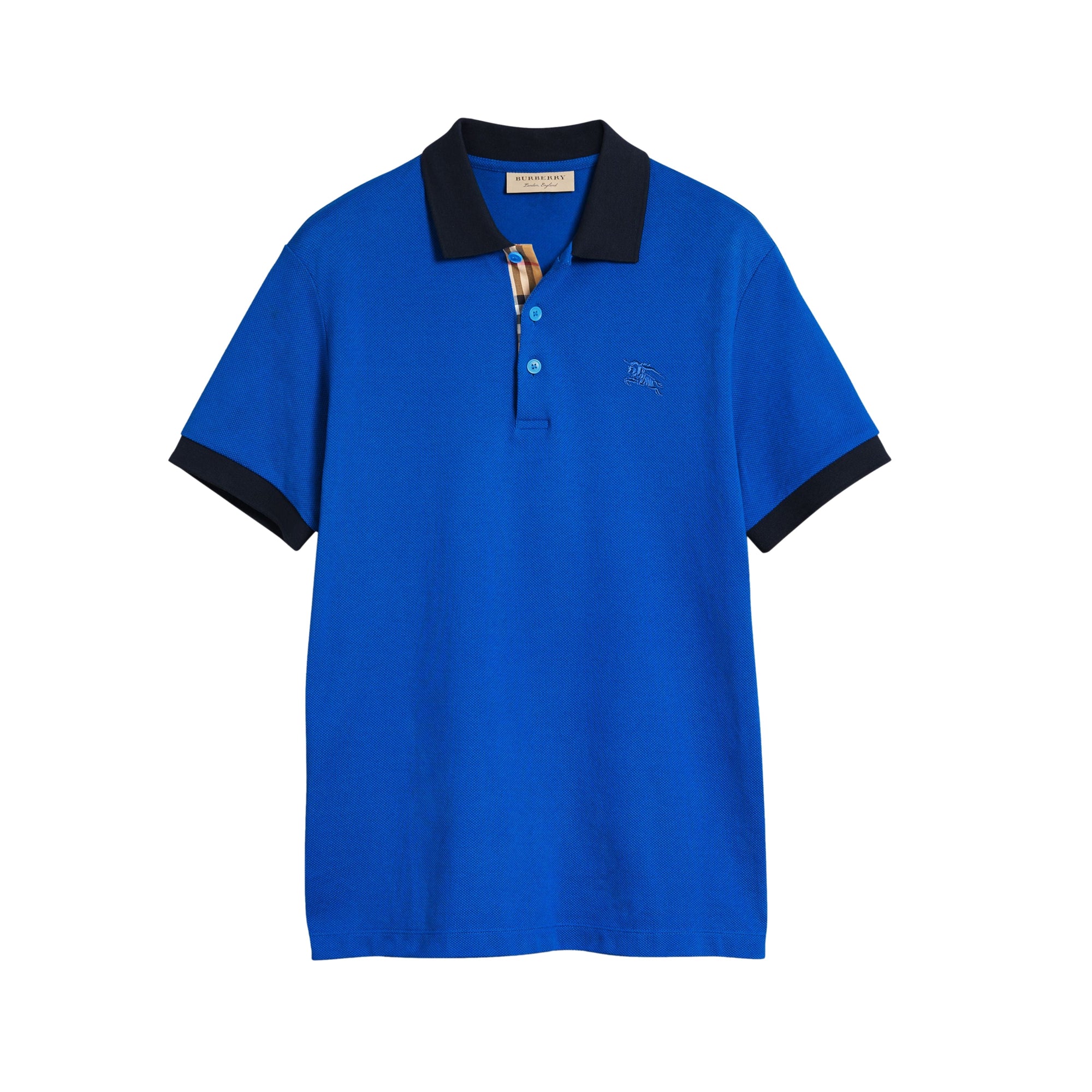 Polo à col contrastant - Cerulean Blue