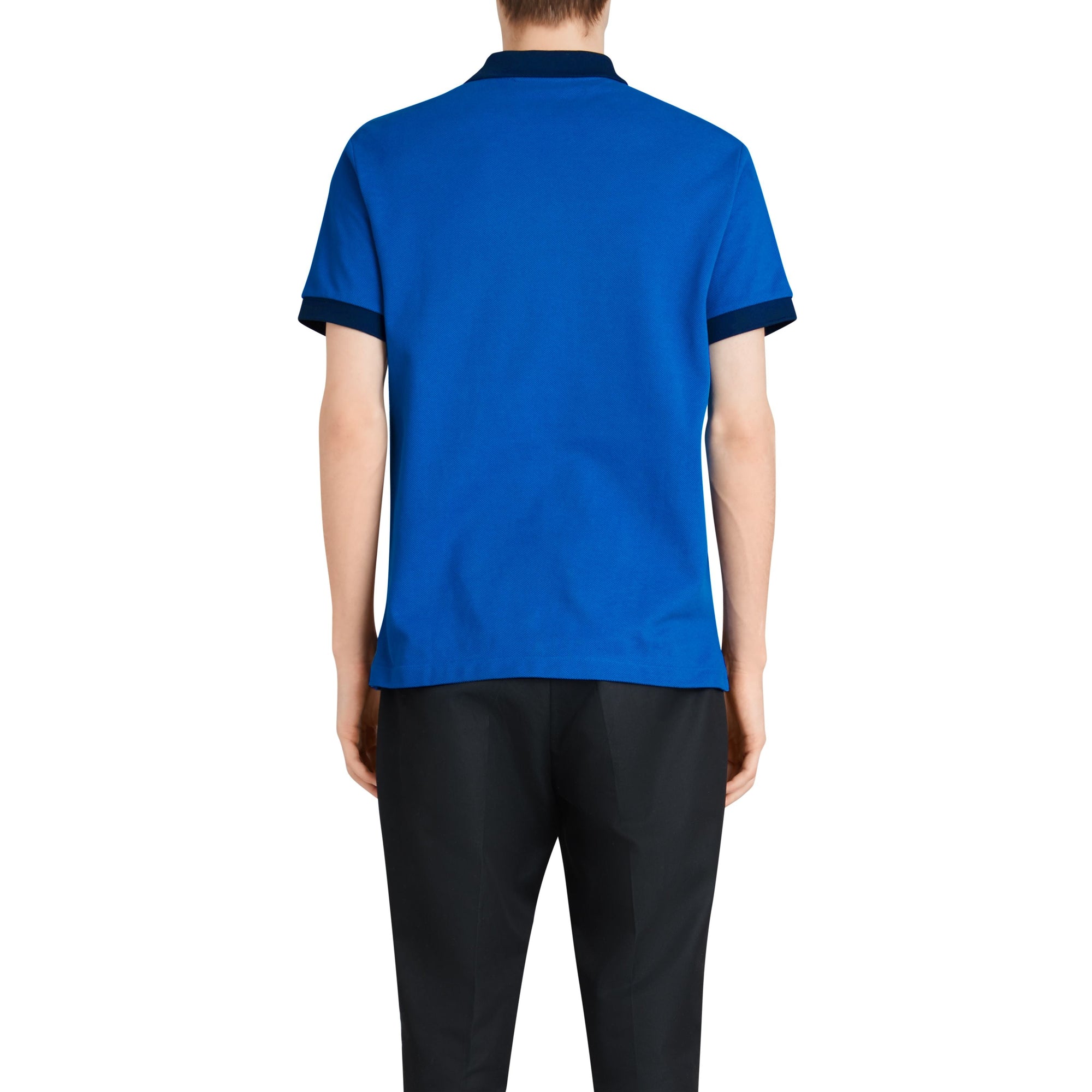 Polo à col contrastant - Cerulean Blue