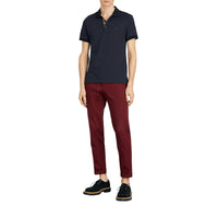 Polo à motif check - Navy