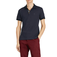 Polo à motif check - Navy