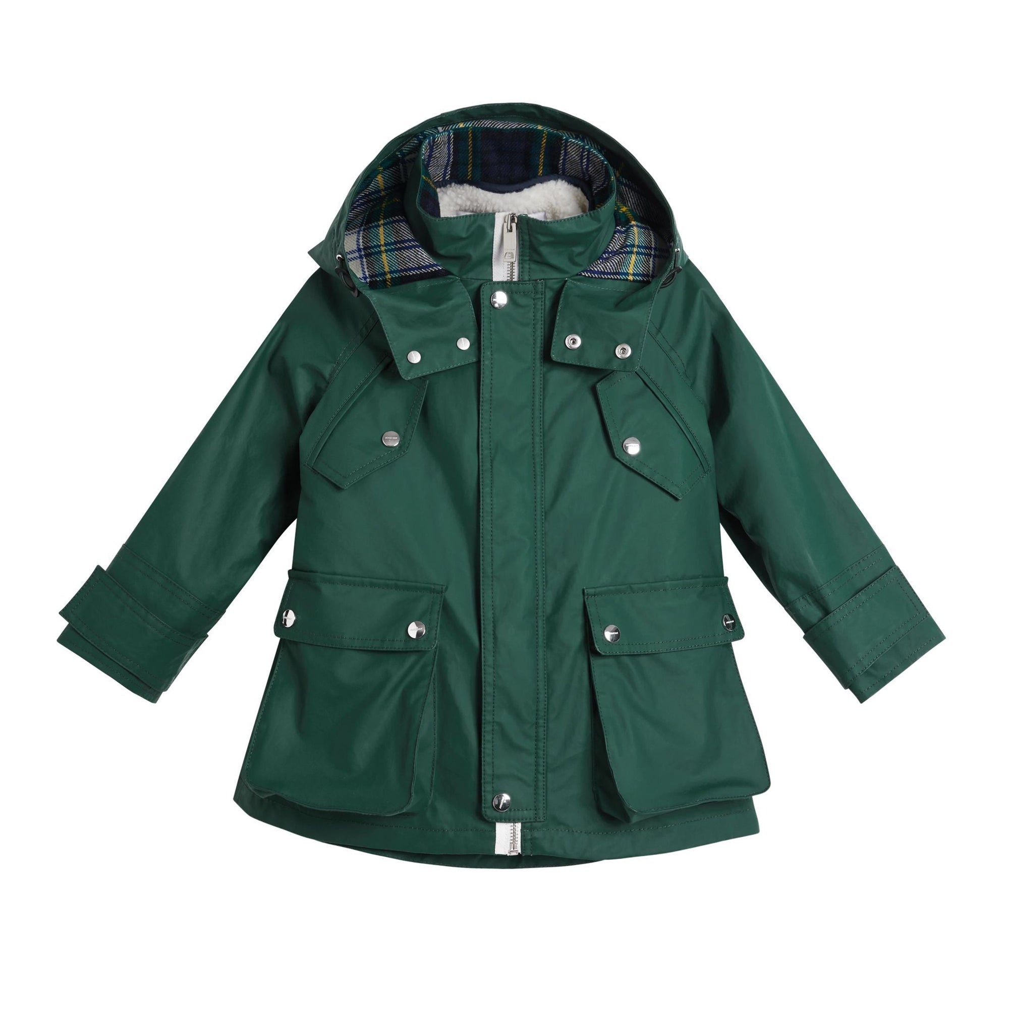 Parka à capuche en coton mélangé - Forest Green